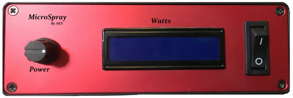 Broadband Ultrasonic Driver front panel, with centimetre scales, 17.8 cm wide by 5.7 cm high